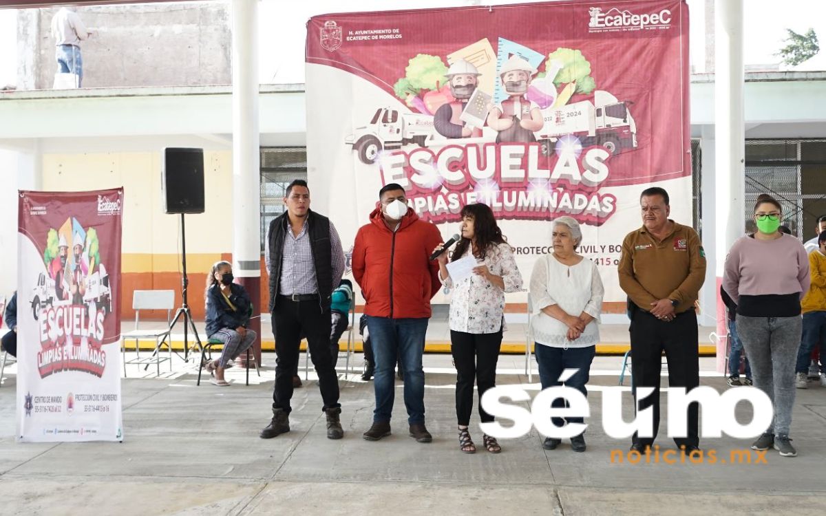 Ecatepec inicia programa de limpieza e iluminación en 150 escuelas públicas